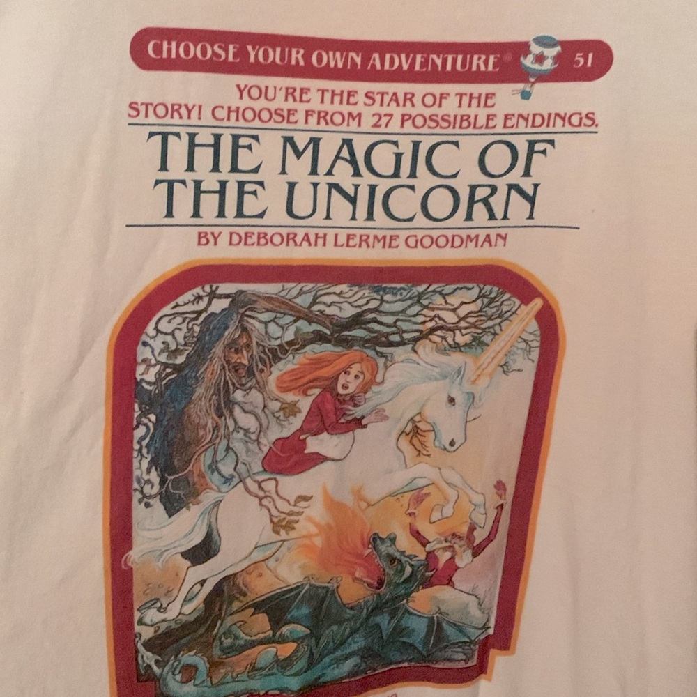Out of Print Cream and Red Short Sleeve Tee Retro Graphic - Picture 4 of 4